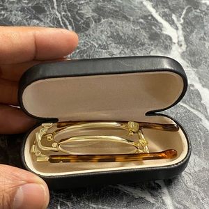 Fancy foldable slim glass frame golden color